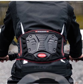 Resim Dashanshop Erkekler İçin Kırmızı Büyük Beden Nefes Alabilir Off-road Motorcu Bel Kemeri 