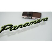 Resim Dk Tuning Porsche Panamera Yeşil Siyah Abs Yazı Logo Arma Bagaj Arma 