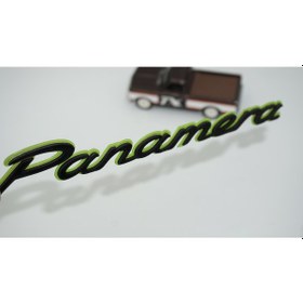 Resim Dk Tuning Porsche Panamera Yeşil Siyah Abs Yazı Logo Arma Bagaj Arma 