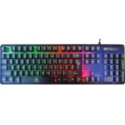 Resim Dexim KBL707 Mekanik Hisli Rgb LED Arka Işıklı Şeffaf Gaming Oyuncu Klavye 