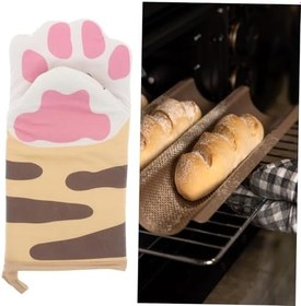 Resim Kedi Mutfak Aksesuarları Köpekbalığı Fırın Eldivenleri Çiftler İçin Mikrodalga Güvenli Yumuşak Esnek Fırın Eldivenleri Isıtmalı Mutfak Eldivenleri 