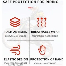 Resim Pazly Bsddp Motosiklet Eldivenleri - Kaymaz, Dokunmatik Ekran Uyumlu, Gece Reflektörlü Eldivenler 