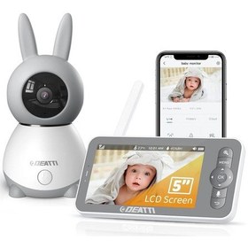 Resim Kameralı Bebek Telsizi 1080p Bebek Telsizi Videosu 5" Bebek Monitörü - Kamera ve Uygulamalı 