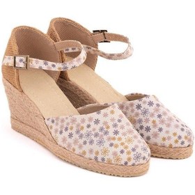 Resim Star Tombis Gerçek Elişi Hasır Dolgu Topuk Keten Hasır Espadril Handmade Çok Renkli 