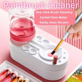 Resim Sirkülasyonlu Yıkama Sistemi ile Profesyonel Otomatik Fırça Temizleme Makinesi, Su Kumu ve Akrilik Boyalar için, Sanatçının Temel Aracı, 14+ Yaş için Uygun, Karma Renk 