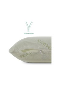 Resim Rudu Aloevera Yastık Kılıfı Visco Visko 60x40x14cm Beyaz - Yeşil 
