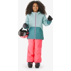 Resim Decathlon Wedze Çocuk Kayak Pantolonu Pembe 100 Isı Yalıtımı ve Su Geçirmezlik Özellikli 6/14 Yaş 