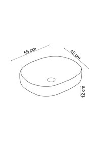 Resim Ey-4712 Tezgah Üstü Lavabo Parlak Beyaz 
