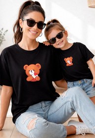 Resim genosha Anne Kız 100% Pamuk T-shirt Mama Mini Mother Daughter TEKLİ FİYAT 