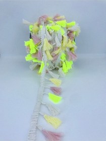Resim FdayAksesuar Sarı Neon Yeşil Beyaz Pamuk Saçak Püskül FRDY22320 