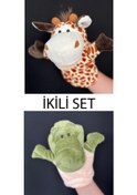 Resim El Kuklası Timsah Ve Zürafa Arkadaşlar İkili Set El Kuklası Karışık 