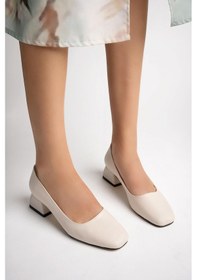 Resim Muggo Lilith Garantili Kare Burunlu Kısa Topuklu Kadın Günlük Ayakakkabı 001 