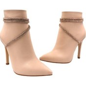 Resim ParkModa KBT130 Topuklu Taşlı Kadın Bot TEN Ten 