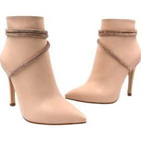 Resim ParkModa KBT130 Topuklu Taşlı Kadın Bot TEN Ten 