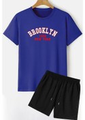 Resim Brooklyn Şort T-shirt Eşofman Takımı Mavi 