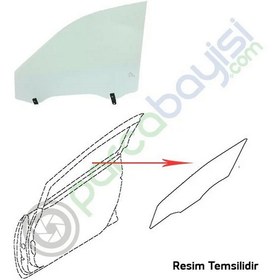 Resim Kia Stonic Ön Kapı Camı Sol Orjinal | 82410H8031 