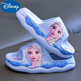 Resim Disney Kız Karakterli Kaydırma Sandaletleri - Gençler ve Çocuklar için Hafif PVC Yumuşak Tabanlı Kaydırmalı Plaj Ayakkabıları, Canlı Renklerle Sevimli İç/Dış Mekan Yaz Sandaletleri 
