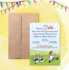 Resim Yarendavetiyeotuz9 Yaren Davetiye Sünnet Davetiyesi Kraft Zarflı 100 Adet (526669626)-Değer 1-Değer 2 