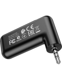 Resim Bluetooth 5.0 3.5mm Aux Araç Ses Aktarım Kiti Adaptör Bluetooth Çenanirici Araba Hoparlör Kulaklık Için Taşınabilir Kablosuz Ses Araç Kitleri Adaptörü BC35 