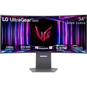 Resim LG UltraGear 34GS95QE-B 34 inc 240Hz 0.03ms FreeSync Premium Pro WQHD OLED Monitör 