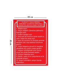 Resim Metal Ts En 671-1 Sulu Sistem Yarı Sert Yuvarlak Hortumlı Yangın Dolabı Kullanma Talima 20x30 Cm A4 