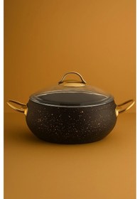 Resim Yunusoğlu Home Granit Tencere 26 Cm 5.5 Litre, Gold Kulplu 