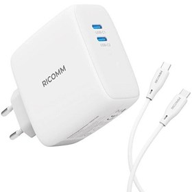 Resim 100W GaN 2 Portlu USB-C Şarj Aleti QC5.0 PD Type-C Hızlı Şarj Cihazı + 100W Şarj Kablosu 