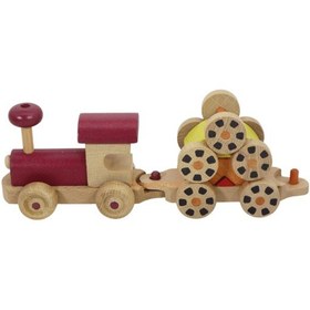 Resim Mr. Quokka 3mp 039lü Dönen Teker Vagonlu Tren - Bordo 