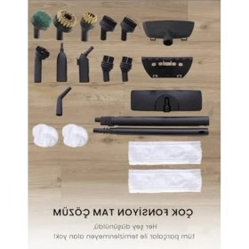 Resim Aesco Buharlı Temizlik Makinesi, Çok Fonksiyonlu, 2000W, 220-240V, Beyaz Renk 