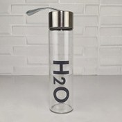 Resim DigitHome H2O81454 C1-1-18 H2o Metal Kapaklı Gri Cam Matara 