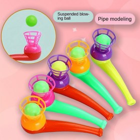 Resim 4 adet Kaprisli Sihirli Asma Üfleme Topları Oyuncaklar - Renkli Rastgele Tasarımlı Klasik Nostaljik Boru Üfleme Müzik Oyuncakları, Parti Hediyeleri ve Yaratıcı Oyun 
