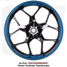 Resim Cfmoto Motosiklet Jant Şeridi 32'li Set Sticker Etiket Modeli Diğer 