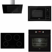 Resim TEKA Siyah Cam Ankastre Set (4' Lü Set) 