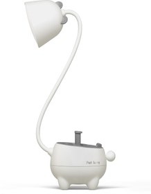 Resim ORİJİNALDÜKKAN Özel Tasarım Pet Şarjlı Gece Masa Lambası Dokunmatik 3 Farklı Led Işıklı Hediyelik Çocuk Odası Beyaz 