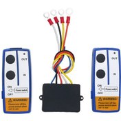 Resim Dc12v Evrensel Kablosuz Vinç Uzaktan Kumanda Kiti 12v 50ft 2 Adet Kamyon Jeep Atv Suv İçin Gösterge Işıklı Uzaktan Kumandalar 