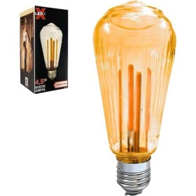 Resim Olinea Ledx St-64 Kırılmaz Gövde 4,5 Watt Çizgili Rustik Ampul 