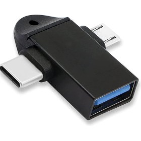 Resim Mena Rise 3'ü 1 Arada Micro USB Type-C Otg Dönüştürücü Adaptör Otg C Tipi Adaptör 2 In 1 Otg Mikro USB Dönüştürücü USB C 3.0 Disk Fare Konektörü Akıllı Telefon USB Tak Çalıştır 3 In 1 