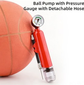 Resim Vkemall Mavi Abs Materyal Hızlı Şişirici, 1.4bar/20psi Baskı, Mini Top Pompa, 19.3x4cm, 119g, Spor Topları İçin Taşınabilir 