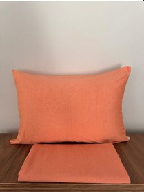 Resim Üntaş Tek Lastiksiz Çarşaf Ve 1 Adet Yastik Kilifi Somon 