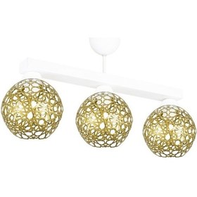 Resim Selçuklu Top Motif Yıldız Ferforje Model Retro Plafonyer Avize Ş 