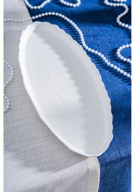 Resim Acar King Oval Kayık Tabak - 40 Cm Beyaz 