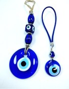 Resim Ennea Art El Yapımı Nazar Boncuğu Duvar Dekoru +araba Dikiz Ayna Süsü Cam Dekoratif Hediyelik Set 