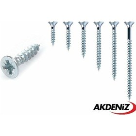 Resim Akdeniz Sunta Vidası 3x30 Çinko 1000 Adet 