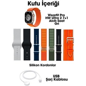 Resim Wearfitpro Wearfit Hw Ultra 2 7 Kordonlu Akıllı Kol Saati Model:inç 49mm Amoled Ekran Gri 