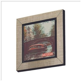 Resim Amsterdam Görseli Baskılı Mdf Magnet 7x7 17 