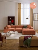 Resim S Home Design Concept Molly Köşe Koltuk Sağ Köşe, Teddy Kiremit 290x185 cm (Pati Dostu) 
