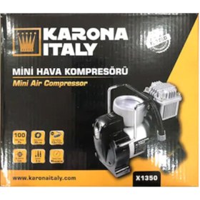 Resim Karona İtaly 12volt Mini Araç Kompresör Güçlü Kompresör 100ps 