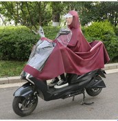 Resim Yağmur Fırtınasını Önlemek İçin Motosiklet Araba Panço Yağmurluk Gri - Siyah 