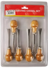 Resim Art Design Profesyonel Ahşap Oyma Seti 6lı Yuvarlak Saplı İskarpe 