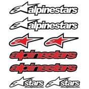 Resim Alpinestars 8 Parça Sticker,etiket, Motosiklet Etiket Ve Sticker A4 
